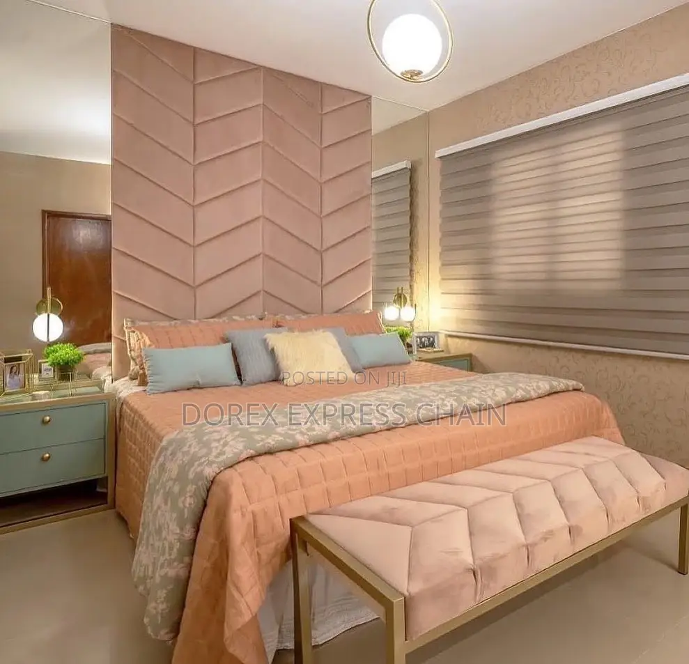 Queen's Size Bedframe With Bedside And Mirror
