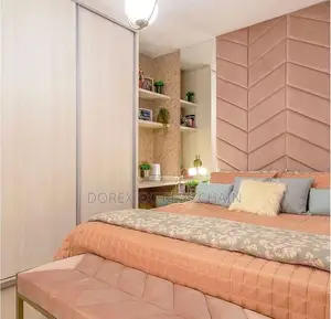 Queen's Size Bedframe With Bedside And Mirror