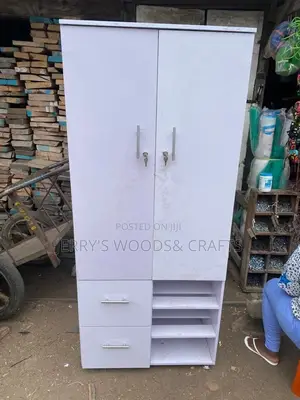 32 Inches White Wardrobe
