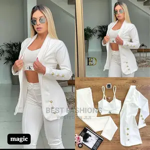 Photo - Quality Female 3 Piece White Suit