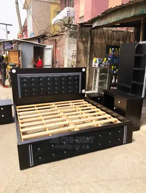 Quality 6 by 6 Wooden HDF Bedframe - Complete Set