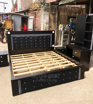 Standard 6 by 6 Wooden HDF Bed Frame - Complete Set