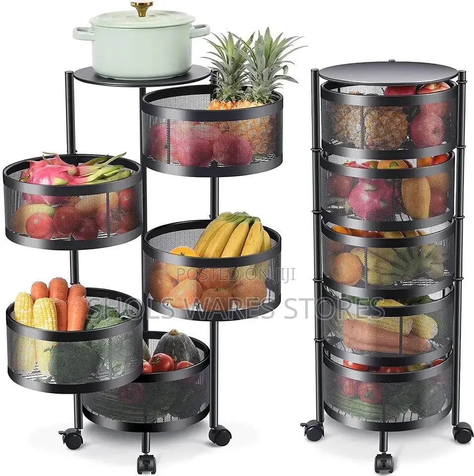 5 Tier Kitchen Rotating Storage Shelf