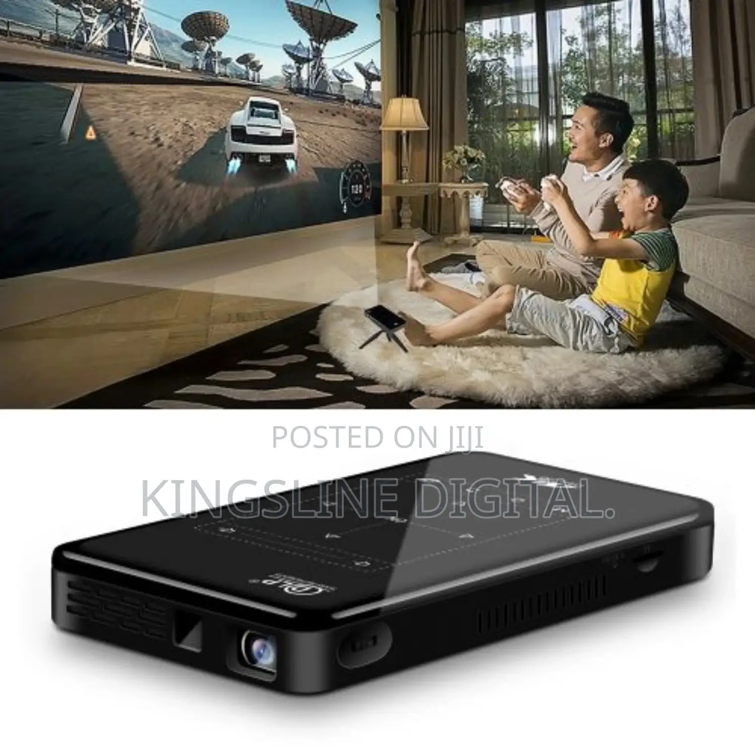 DLP Rechargeable Smart Mini Portable Bluetooth Projector