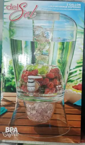 2 Gallon Cold Beverage Dispenser With Infuser Ice Chilling