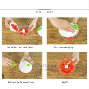 Manual Pull Rope Speedy Vegetable Chopper Hand Held Pulling