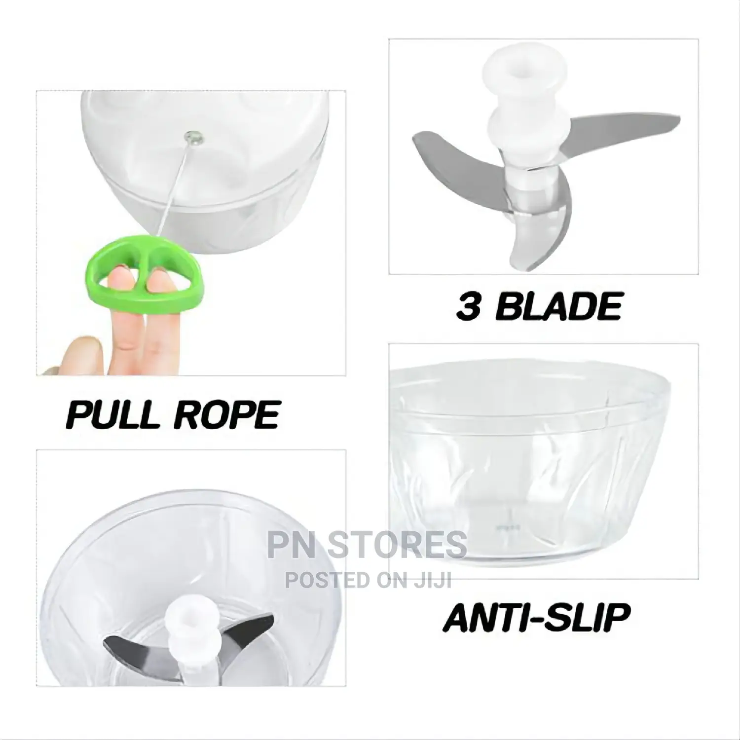 Manual Pull Rope Speedy Vegetable Chopper Hand Held Pulling