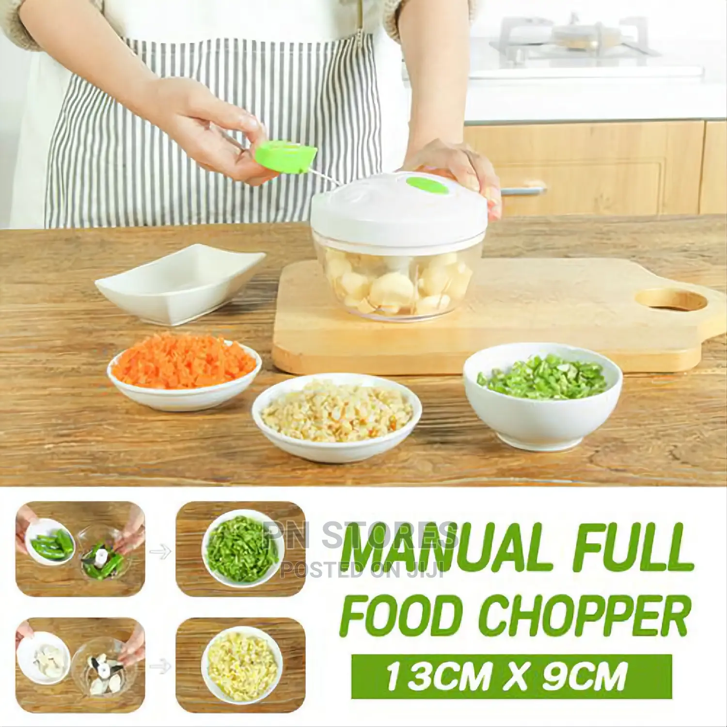 Manual Pull Rope Speedy Vegetable Chopper Hand Held Pulling