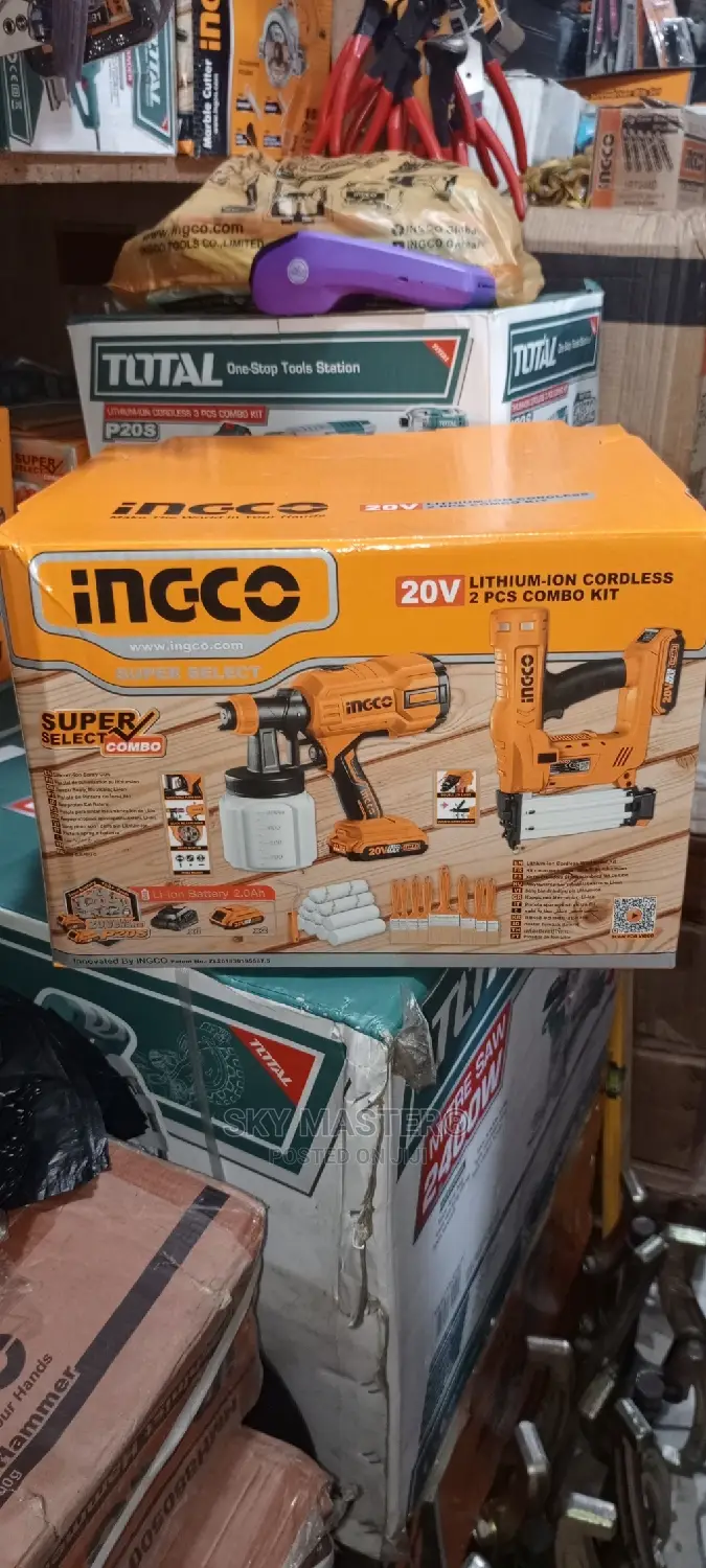 Cordless Nailer Machine With Spray Gun