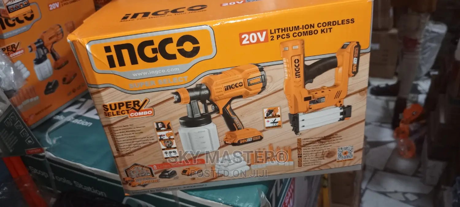 Cordless Nailer Machine With Spray Gun