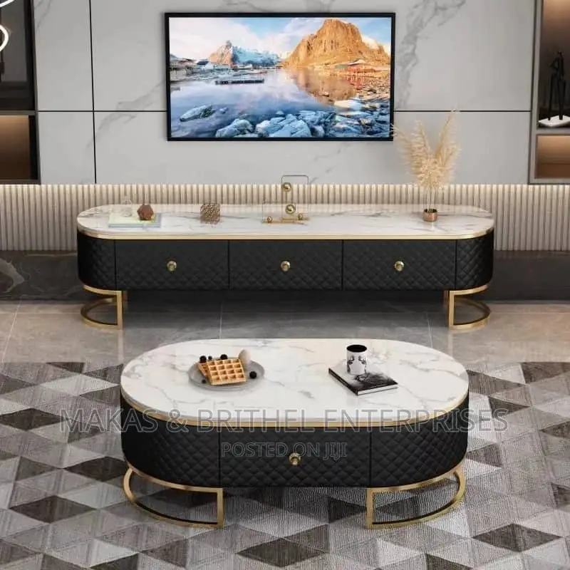 Marble TV Stand and Center Table