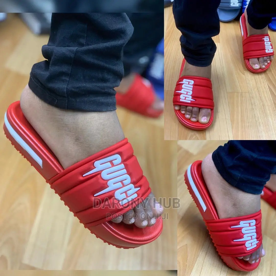 Clsssy Gucci Slides_ash, Blue Red