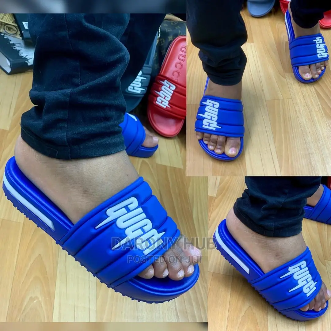 Clsssy Gucci Slides_ash, Blue Red