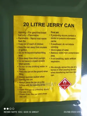 20 Litrs Jerry Can