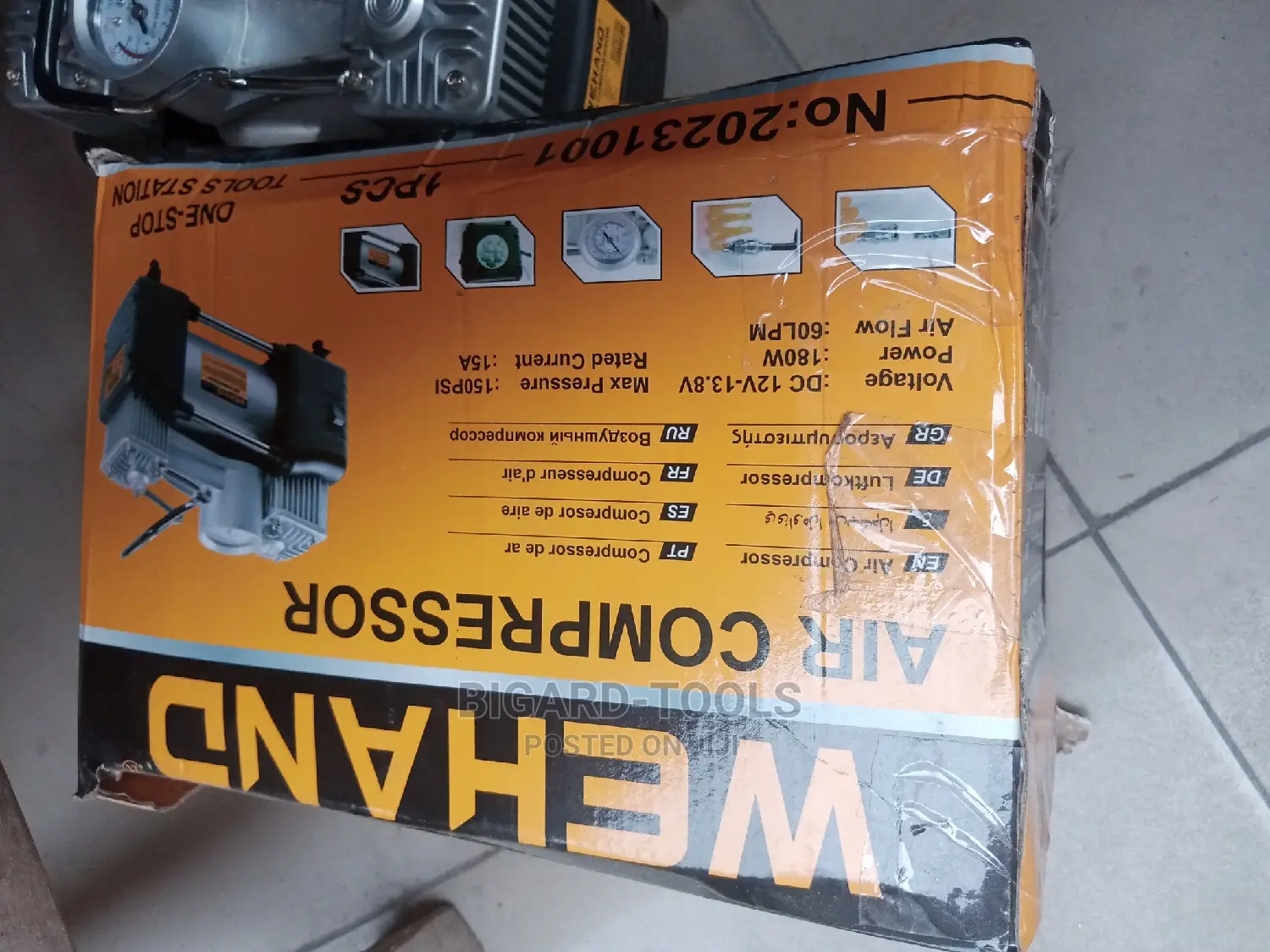 Air Compressor(12-13.8v, 180w, 60LPM)