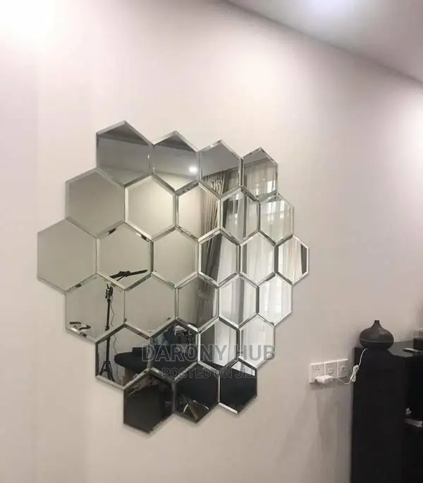Honeycome Mirror Wall Decor