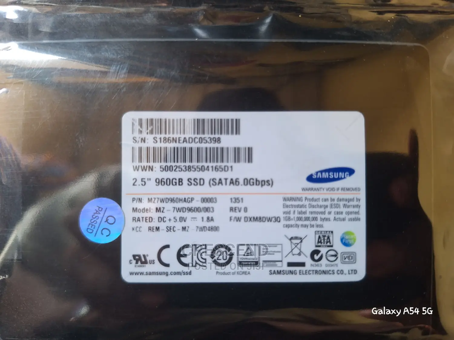 960gb Samsung Sata SSD