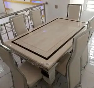Imported, Brand New and Top Quality 6-Seater MARBLE DINING