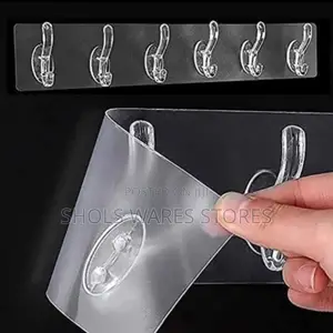 TRANSPARENT Plastic Adhesive Sticker Hook