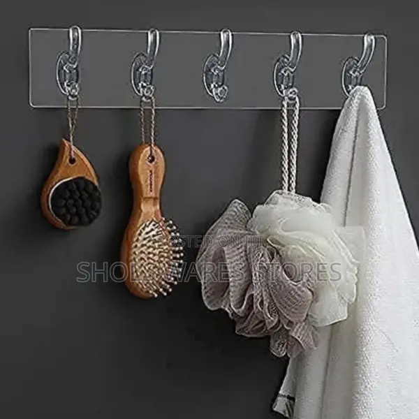 TRANSPARENT Plastic Adhesive Sticker Hook