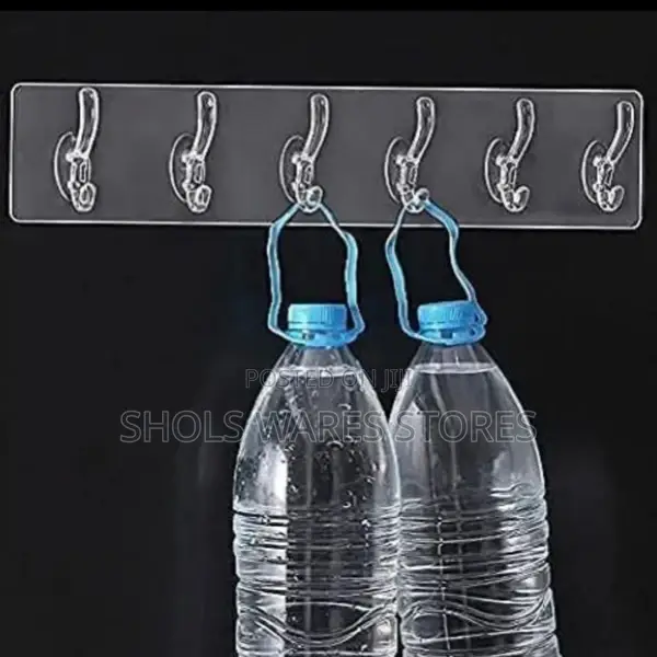 TRANSPARENT Plastic Adhesive Sticker Hook