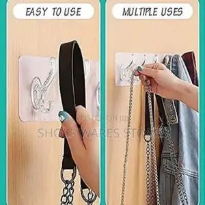 TRANSPARENT Plastic Adhesive Sticker Hook