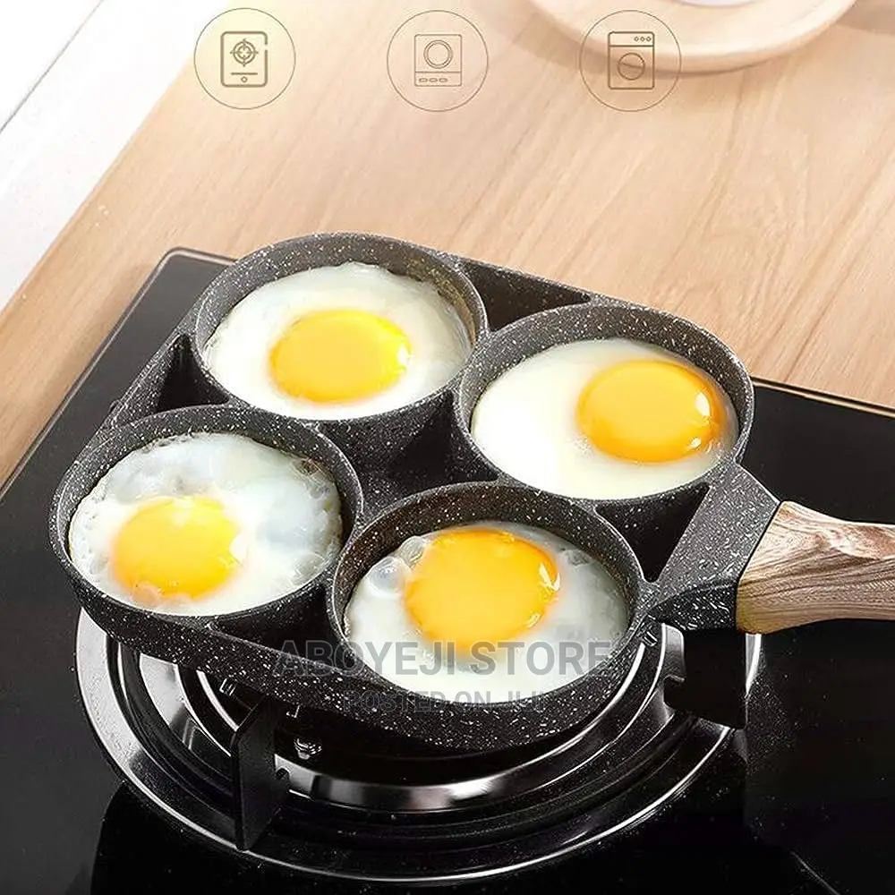 Four-Hole Non-Stick Egg Frying Pan Ham Breakfast