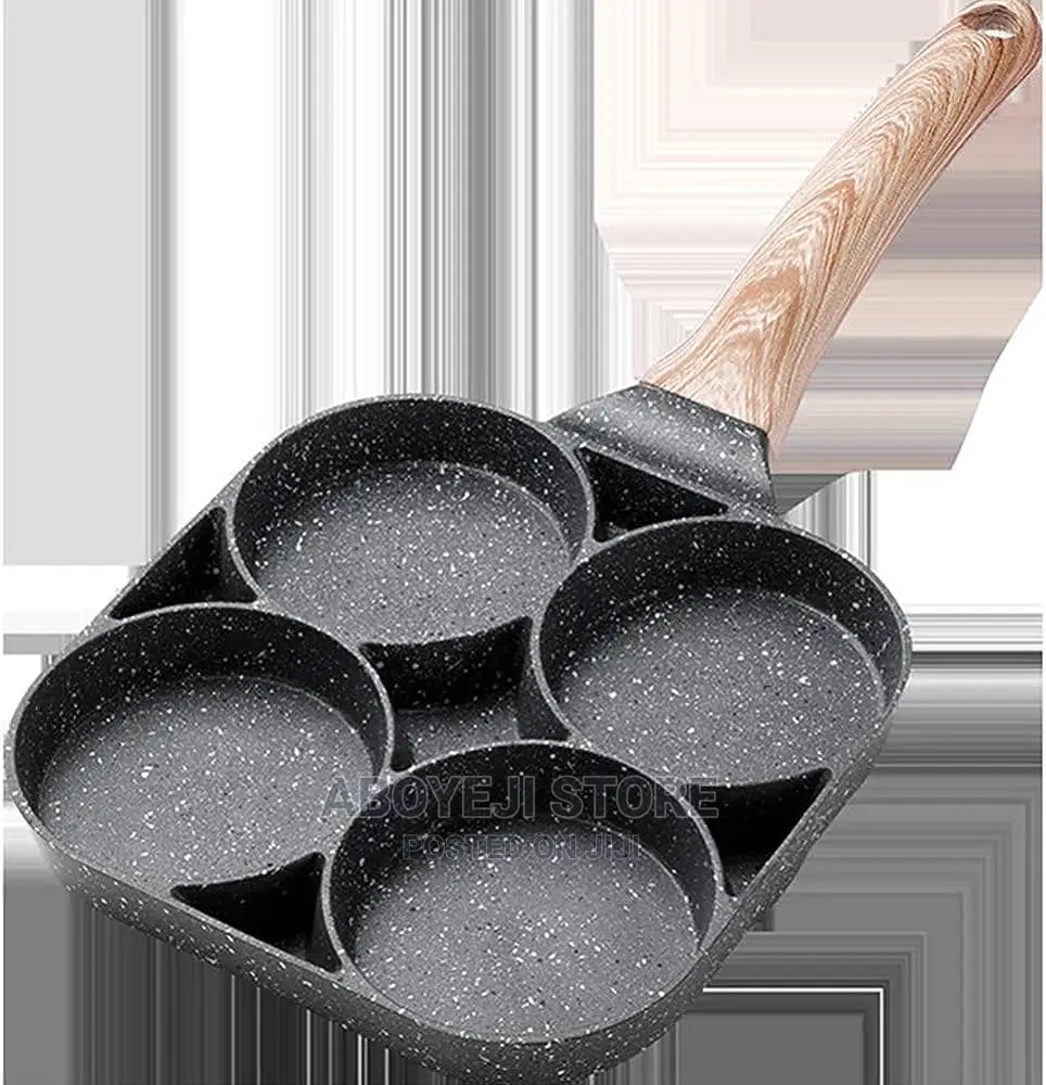 Four-Hole Non-Stick Egg Frying Pan Ham Breakfast