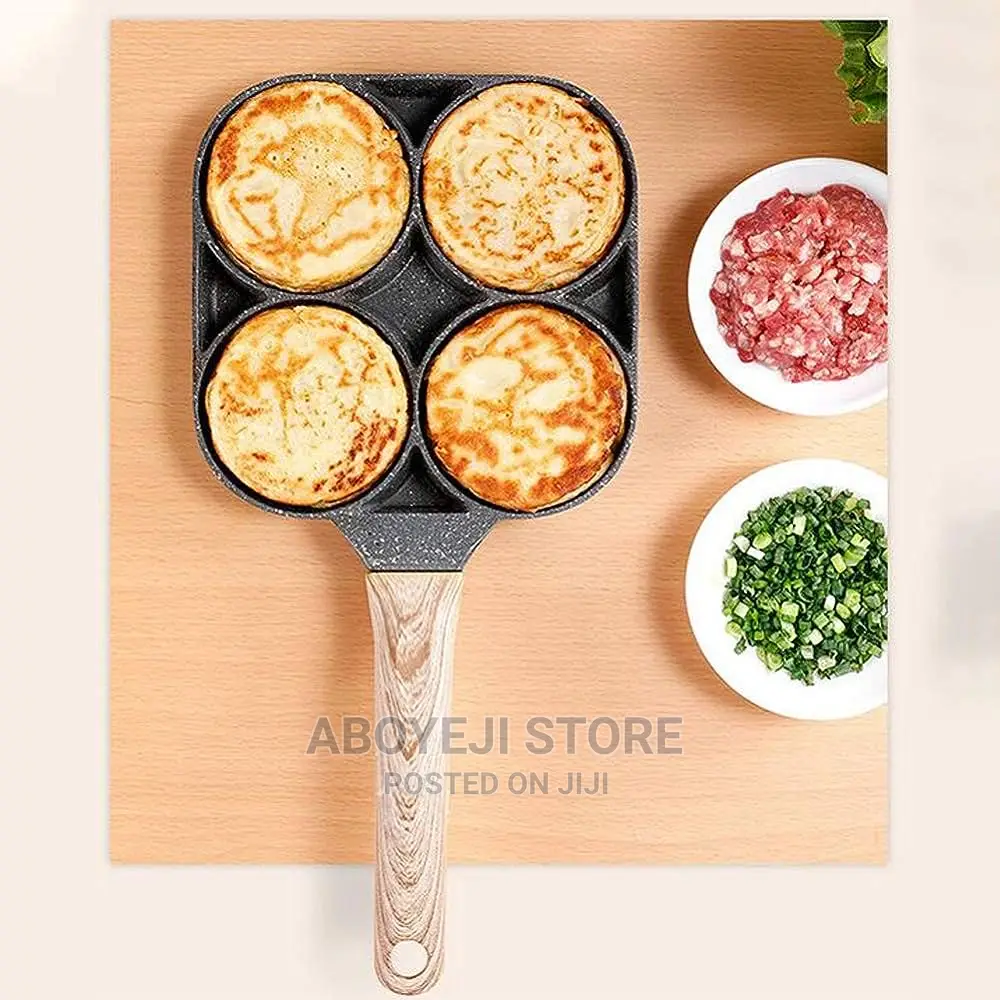 Four-Hole Non-Stick Egg Frying Pan Ham Breakfast