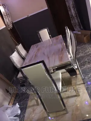 Marble Dining With Six Chairs