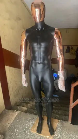 Matt Black Rose Gold Faceless Male Mannequin