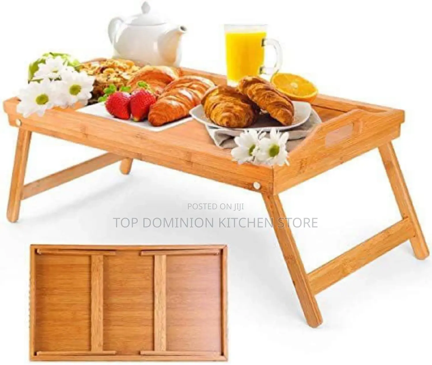 Foldable Breakfast Wooden Tray