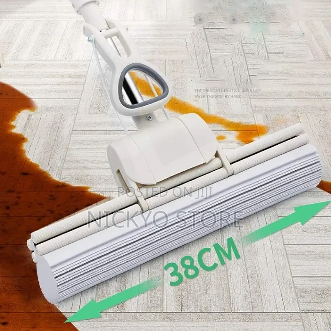 Super Absorbent Roller Sponge Mop With Extendable Handle