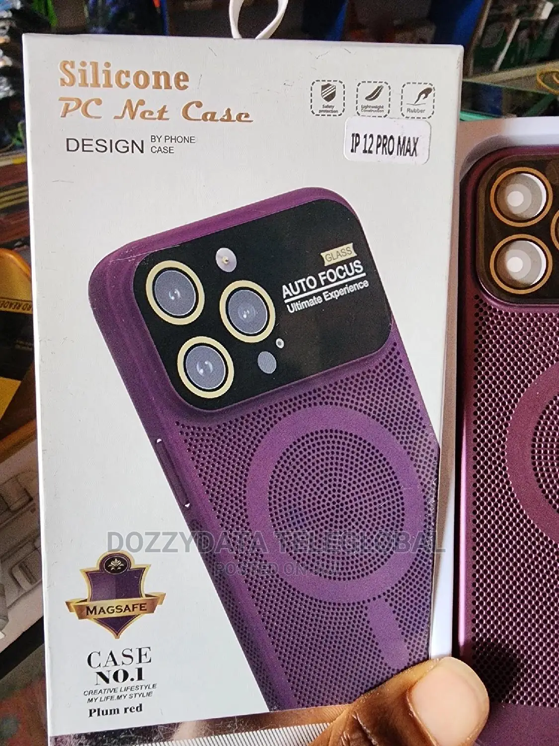 iPhone 12 Pro Max Pc Net Case (Plum Red)