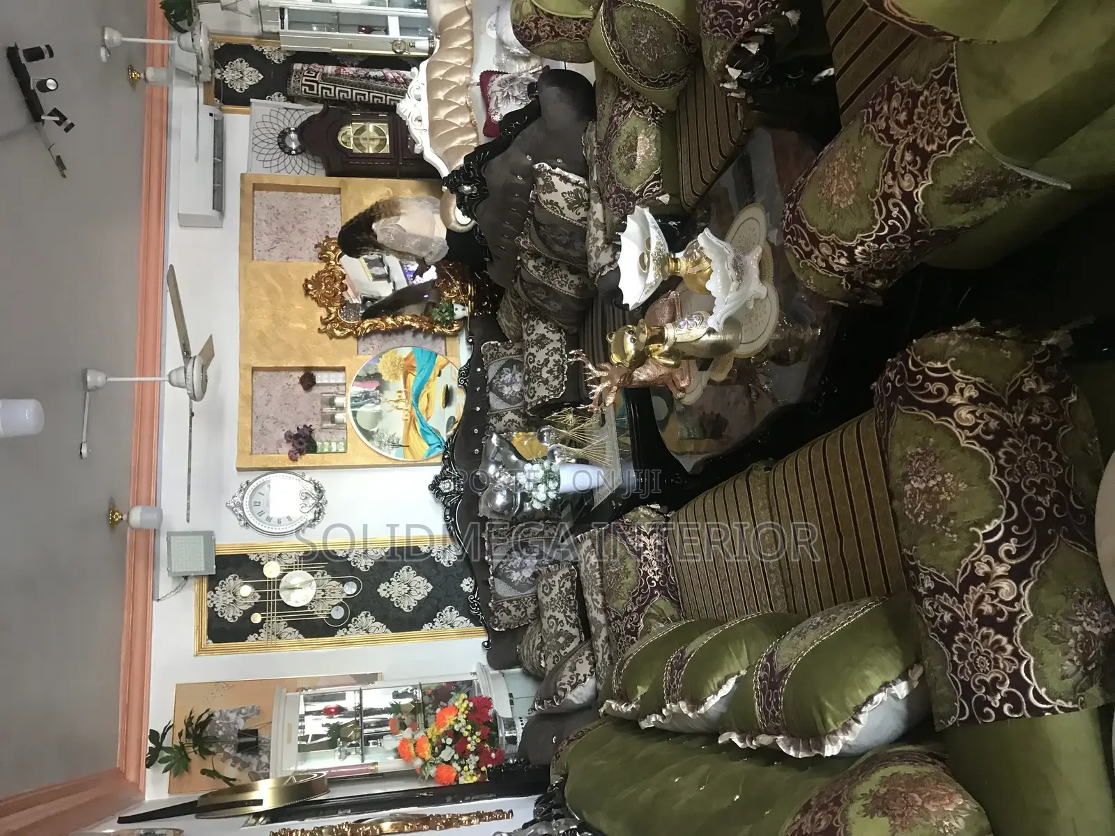 Solid Interior Full Set of Turkish Sofa