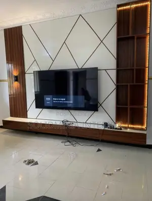 Solid Interior Full Wall Tv Stand