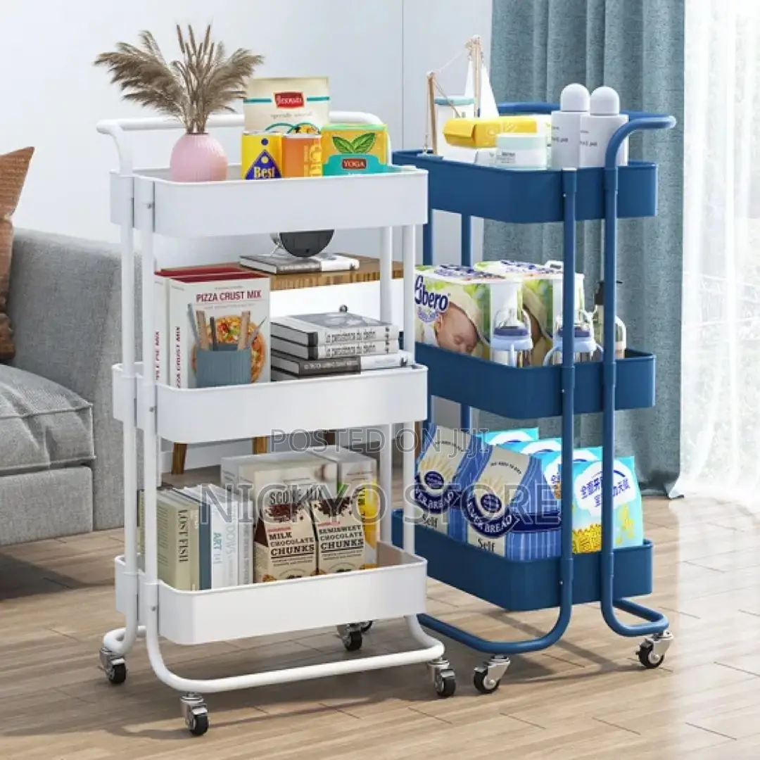 Three Tier Moving Vegetables and Fruit Storage Rack