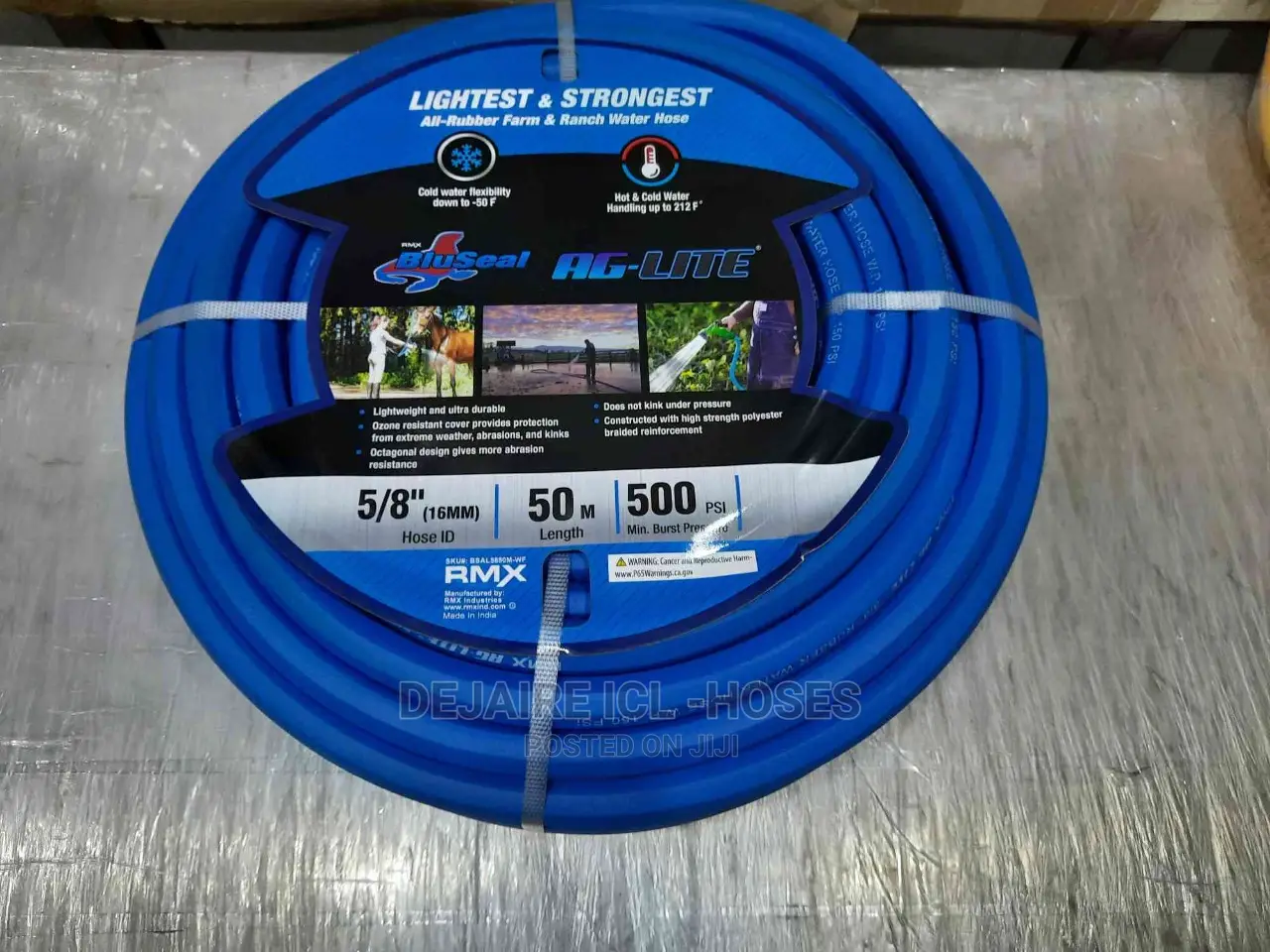 Bluseal Rubber Water Hose 5/8" (16mm) X 50 Meters