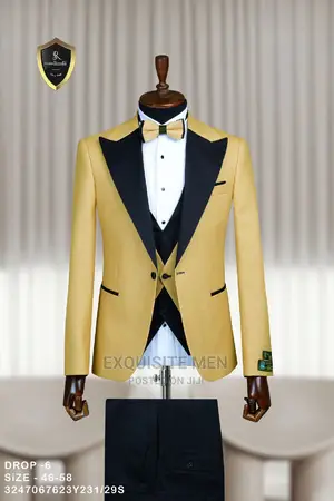 Italian Style Shiny Material Tuxedo Men's Suit