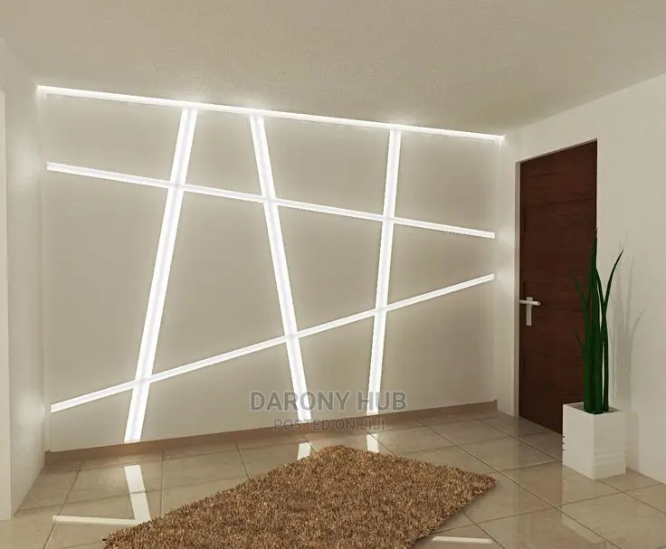 Glass Mirror Wall Decor With Lightnings