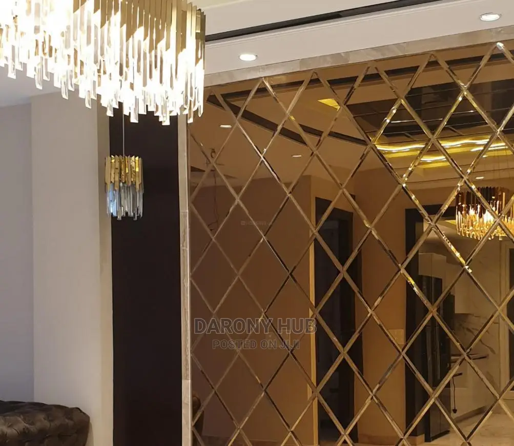 Gold Beveled Mirror Wall Decor