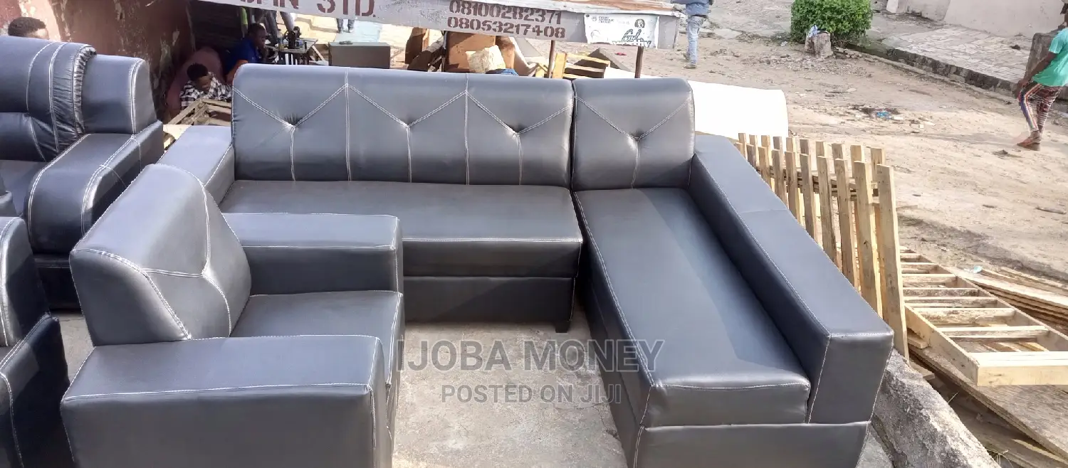 Luxury Sofa L Shaped Made With Leather