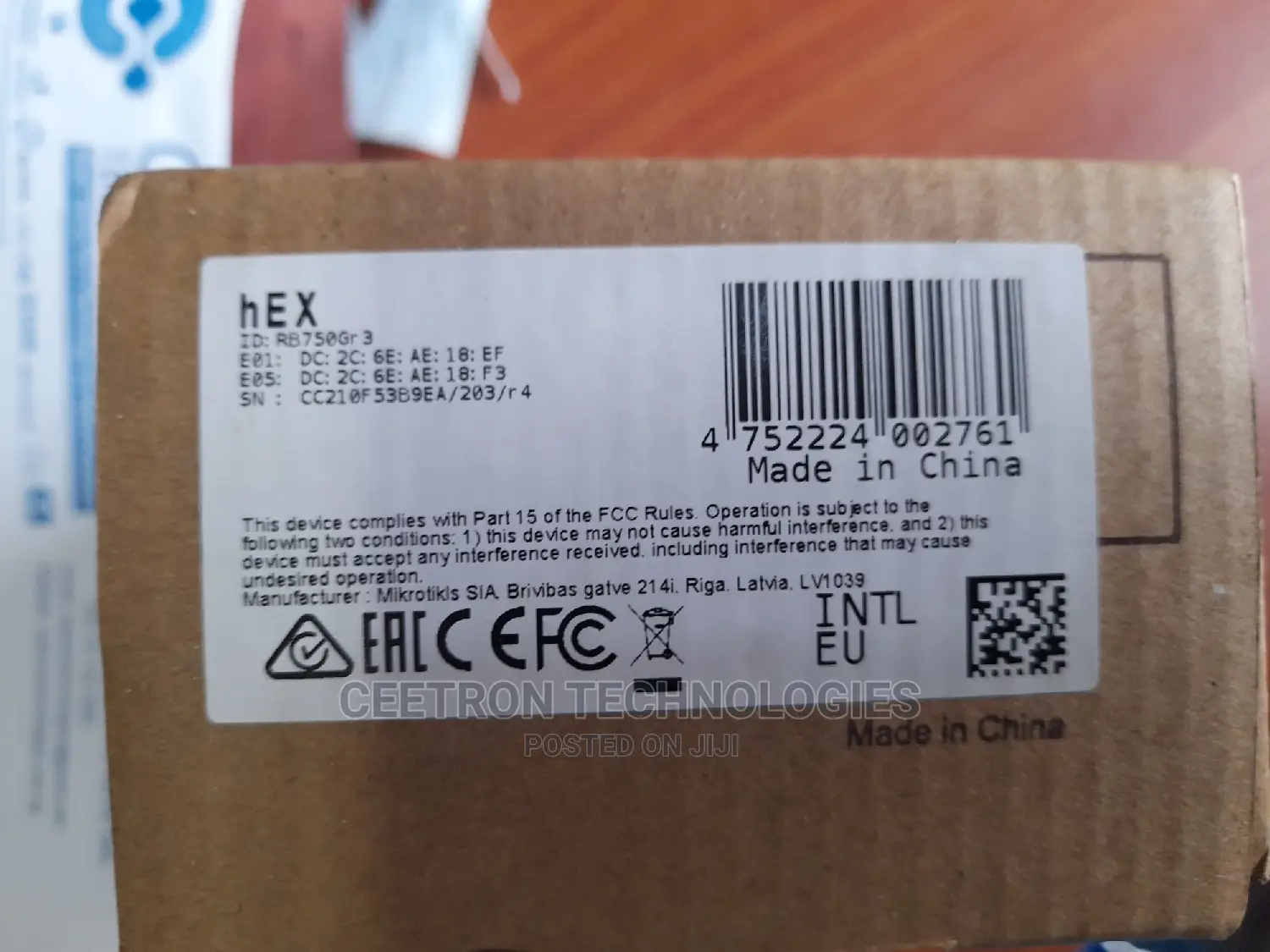 Mikrotik Router Rb750gr3 Hex