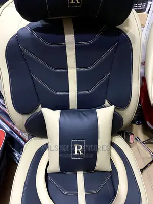5 Seater Car Seat Cover Cream and Black