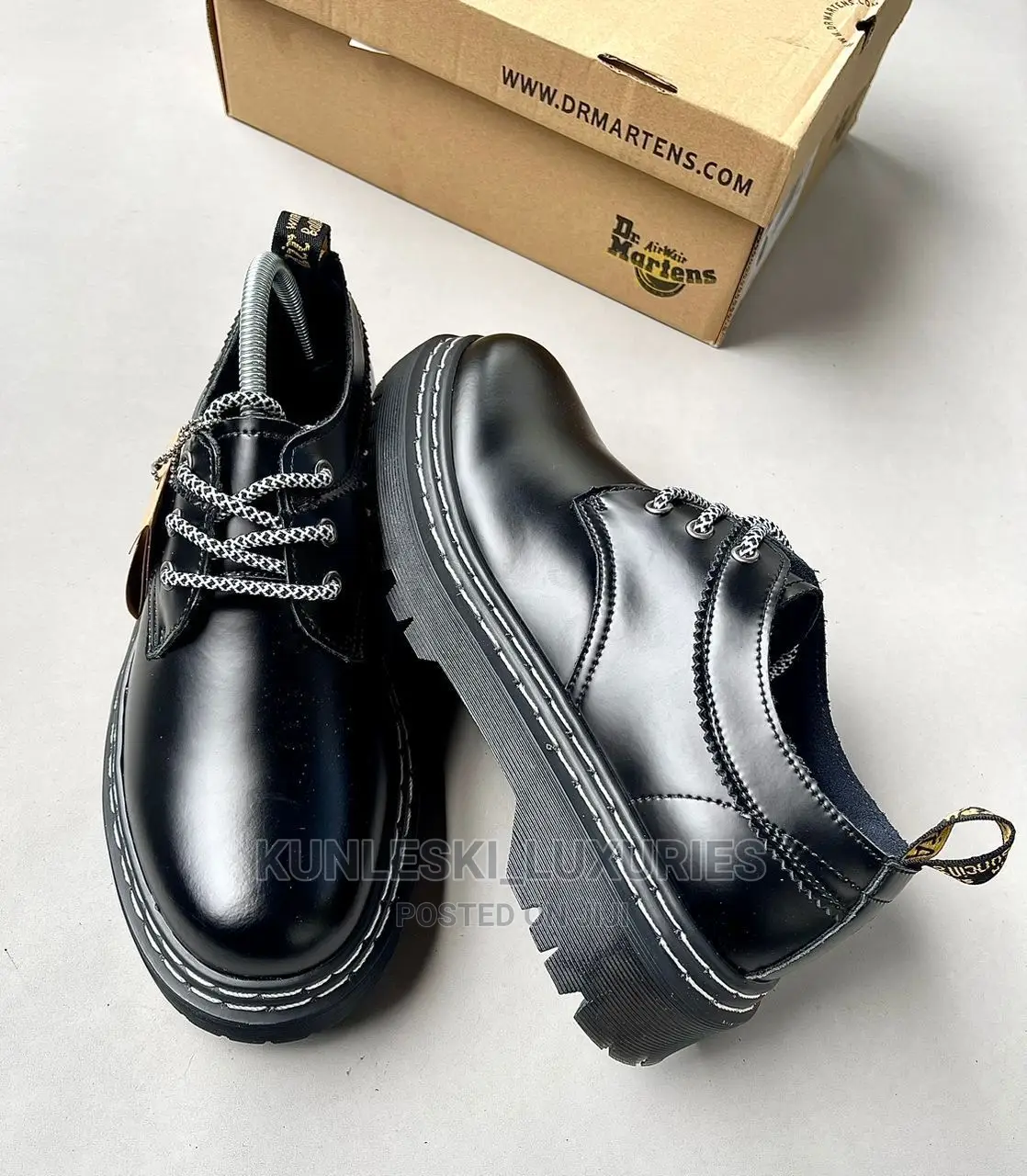 Rick Owens X Dr Martens 1416 Bex Double Stitch Derby Shoe