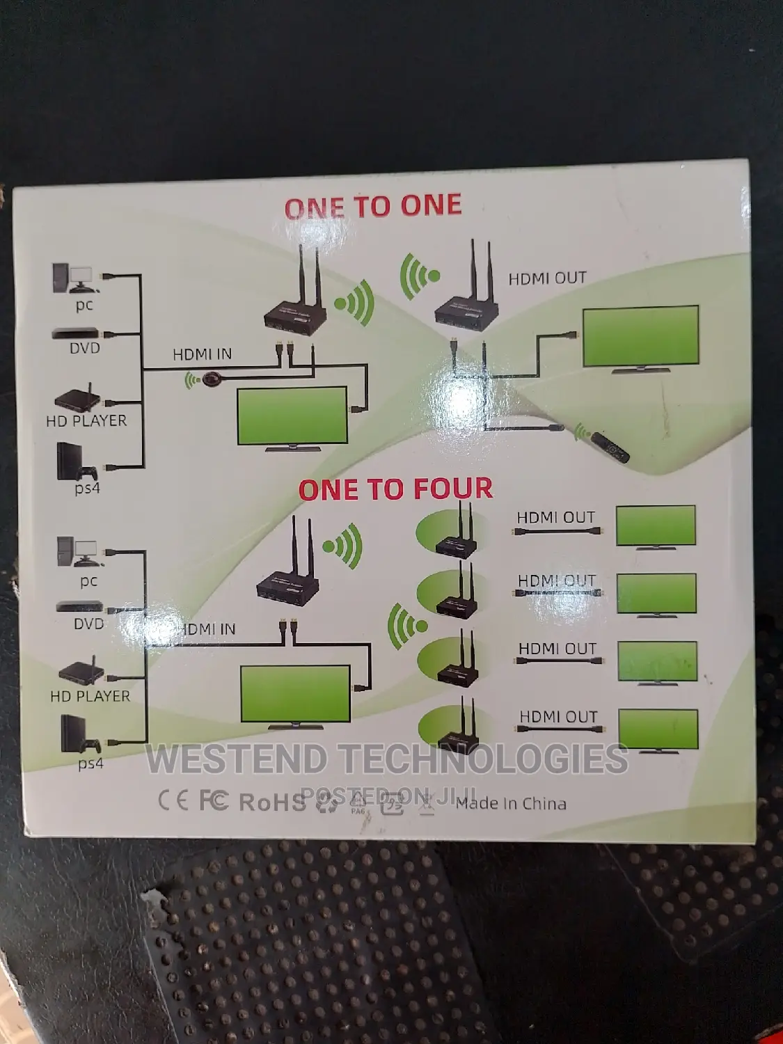 200M HDMI Wireless Extender /Repeater With Multipoint Access