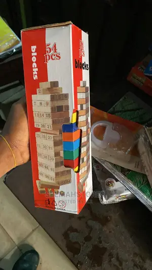 Coloured Jenga Game 54 Pieces