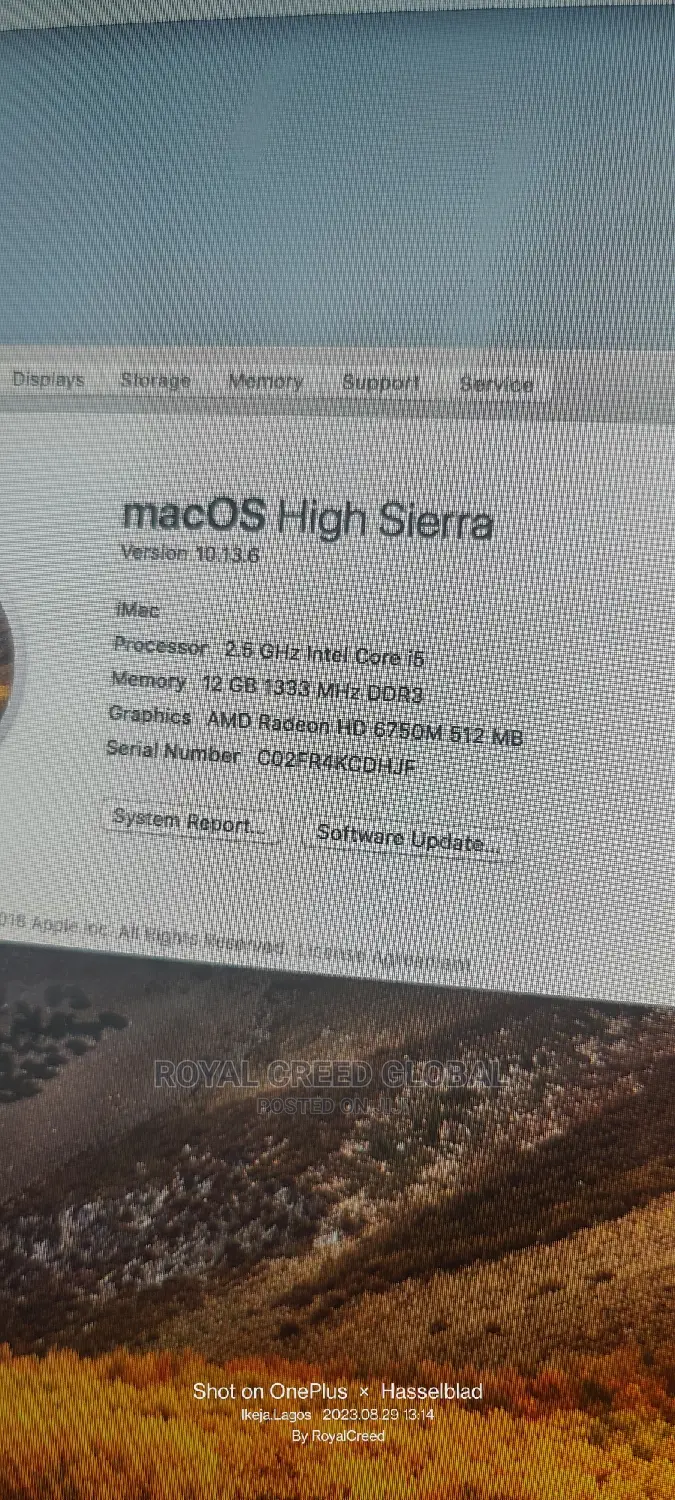 Desktop Computer Apple iMac 12GB Intel Core I5 HDD+SSD 500GB