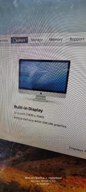 Desktop Computer Apple iMac 8GB Intel Core 2 Duo SSD 500GB