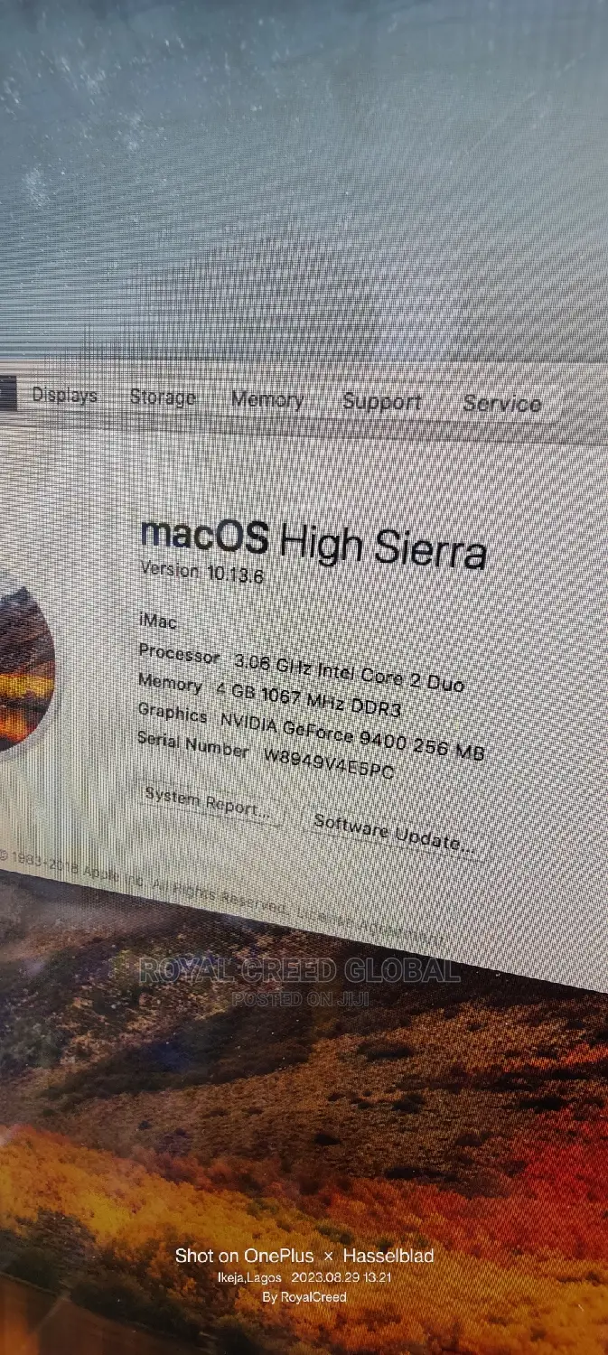 Desktop Computer Apple iMac 8GB Intel Core 2 Duo SSD 500GB